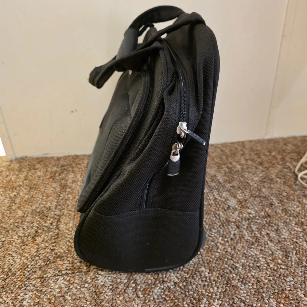 Samsonite Rolling Laptop Bag Black Nylon Briefcase